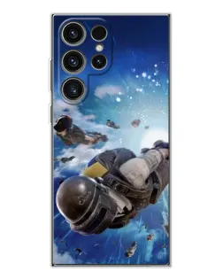 Чехол для Samsung Galaxy S25 Ultra с картинкой «Десант PUBG — прыжок»