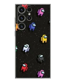 Чехол для Samsung Galaxy S25 Ultra с картинкой «Космический паттерн Among Us»