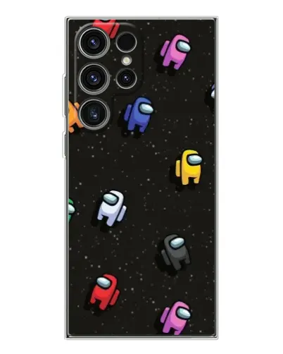 Чехол для Samsung Galaxy S25 Ultra с картинкой «Космический паттерн Among Us»