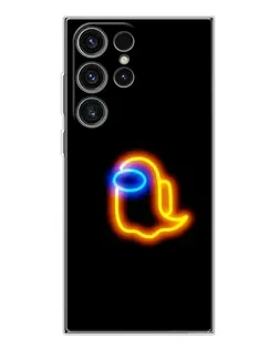 Чехол для Samsung Galaxy S25 Ultra с картинкой «Among Us неоновое сияние»