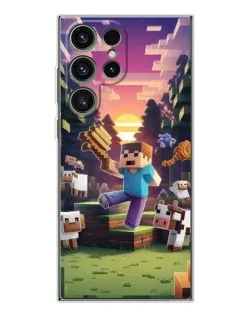 Чехол для Samsung Galaxy S25 Ultra с картинкой «Стив на ферме»