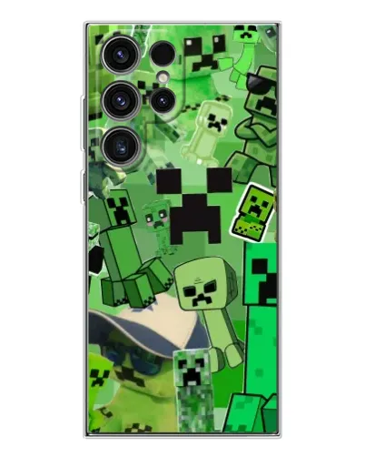 Чехол для Samsung Galaxy S25 Ultra с картинкой «Криперы Minecraft»