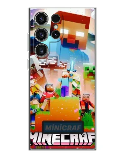 Чехол для Samsung Galaxy S25 Ultra с картинкой «Minecraft герои игры»