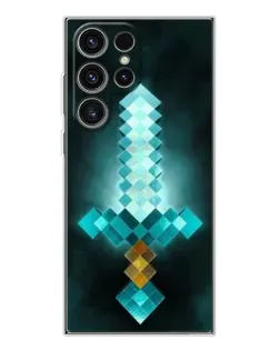 Чехол для Samsung Galaxy S25 Ultra с картинкой «Алмазный меч неон»