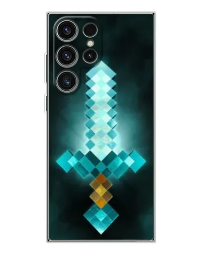 Чехол для Samsung Galaxy S25 Ultra с картинкой «Алмазный меч неон»
