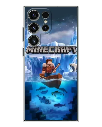 Чехол для Samsung Galaxy S25 Ultra с картинкой «Minecraft ледяной мир»