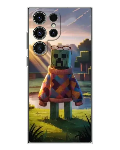 Чехол для Samsung Galaxy S25 Ultra с картинкой «Крипер в свитере»