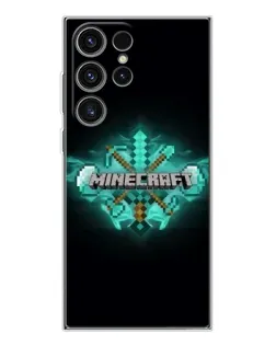 Чехол для Samsung Galaxy S25 Ultra с картинкой «Minecraft Diamond лого»
