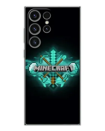 Чехол для Samsung Galaxy S25 Ultra с картинкой «Minecraft Diamond лого»
