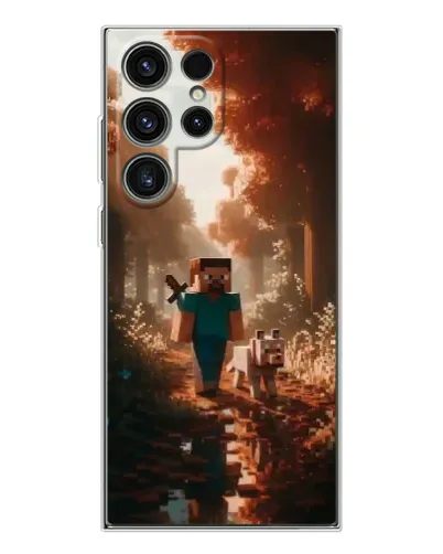 Чехол для Samsung Galaxy S25 Ultra с картинкой «Стив в лесу»
