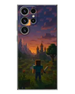 Чехол для Samsung Galaxy S25 Ultra с картинкой «Стив у башни»