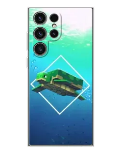 Чехол для Samsung Galaxy S25 Ultra с картинкой «Черепаха Minecraft»