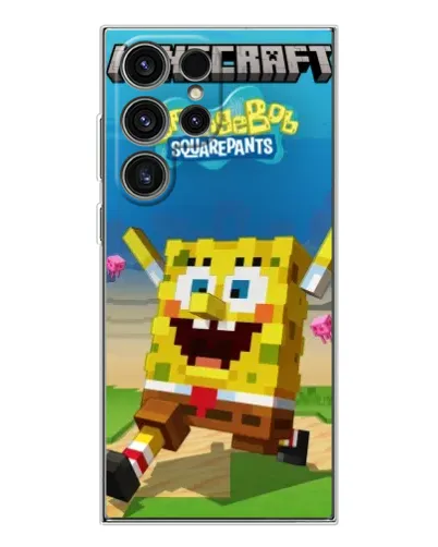 Чехол для Samsung Galaxy S25 Ultra с картинкой «Губка Боб Minecraft» Чехол для Samsung Galaxy S25 Ultra с картинкой «Губка Боб Minecraft»