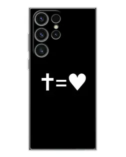 Чехол для Samsung Galaxy S25 Ultra с картинкой «Крест и Сердце»