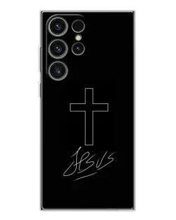 Чохол для Samsung Galaxy S25 Ultra з картинкою «Графічний хрест Jesus»