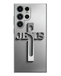 Чохол для Samsung Galaxy S25 Ultra з картинкою «Металевий хрест Jesus»