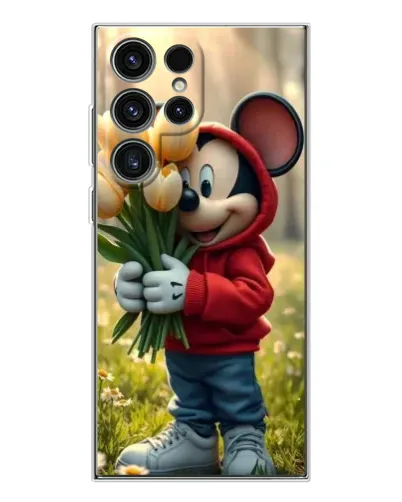 Чехол для Samsung Galaxy S25 Ultra с картинкой «Микки с тюльпанами» Чехол для Samsung Galaxy S25 Ultra с картинкой «Микки с тюльпанами»