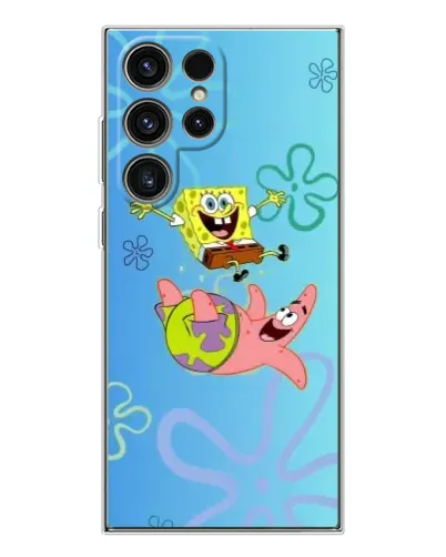 Чехол для Samsung Galaxy S25 Ultra с картинкой «Спанч Боб и Патрик»
