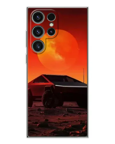 Чехол для Samsung Galaxy S25 Ultra с картинкой «Cybertruck на Марсе»
