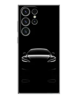 Чехол для Samsung Galaxy S25 Ultra с картинкой «Силуэт Tesla Night»