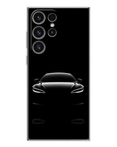 Чехол для Samsung Galaxy S25 Ultra с картинкой «Силуэт Tesla Night»