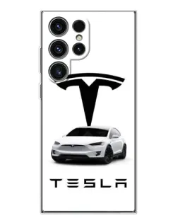 Чехол для Samsung Galaxy S25 Ultra с картинкой «Tesla White Style»