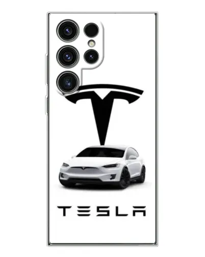 Чехол для Samsung Galaxy S25 Ultra с картинкой «Tesla White Style»