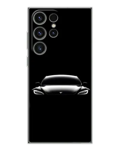 Чехол для Samsung Galaxy S25 Ultra с картинкой «Фары Tesla Night»
