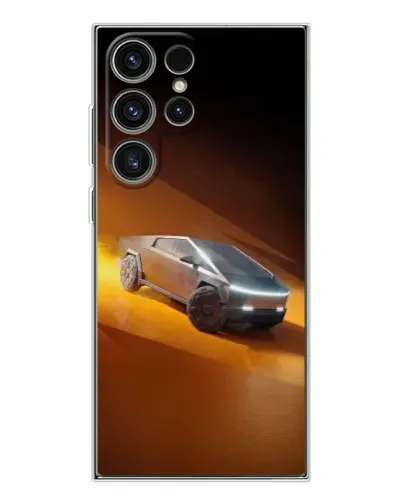 Чехол для Samsung Galaxy S25 Ultra с картинкой «Cybertruck в пустыне»