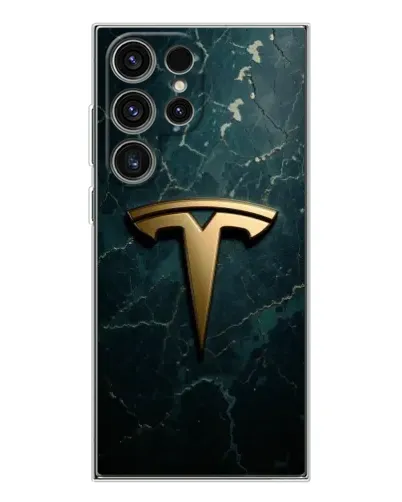 Чехол для Samsung Galaxy S25 Ultra с картинкой «Мраморная Tesla Gold»