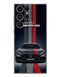 Чехол для Samsung Galaxy S25 Ultra с картинкой «Mercedes — белый карбон»