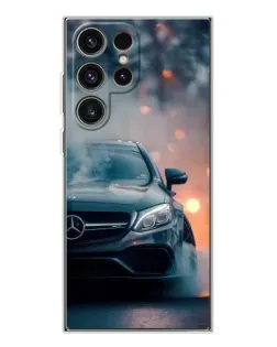 Чехол для Samsung Galaxy S25 Ultra с картинкой «Mercedes — ночной город»