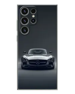 Чехол для Samsung Galaxy S25 Ultra с картинкой «Mercedes на черном»