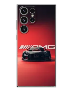 Чехол для Samsung Galaxy S25 Ultra с картинкой «Mercedes AMG — красная линия»