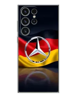 Чехол для Samsung Galaxy S25 Ultra с картинкой «Mercedes — флаг Германии»