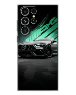 Чехол для Samsung Galaxy S25 Ultra с картинкой «Темный Mercedes AMG»