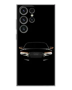Чехол для Samsung Galaxy S25 Ultra с картинкой «Audi — ночной контур»