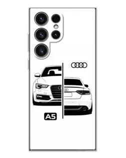 Чехол для Samsung Galaxy S25 Ultra с картинкой «Audi — контрастный дизайн»