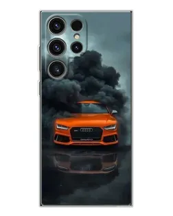 Чехол для Samsung Galaxy S25 Ultra с картинкой «Audi в облаках дыма»