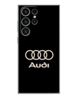 Чехол для Samsung Galaxy S25 Ultra с картинкой «Audi — золотой логотип»