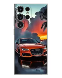 Чехол для Samsung Galaxy S25 Ultra с картинкой «Audi — закат»