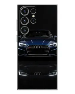 Чехол для Samsung Galaxy S25 Ultra с картинкой «Audi — ночное отражение»