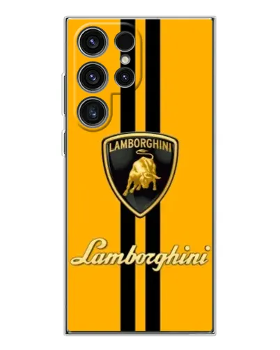 Чехол для Samsung Galaxy S25 Ultra с картинкой «Lamborghini Stripe желтый»