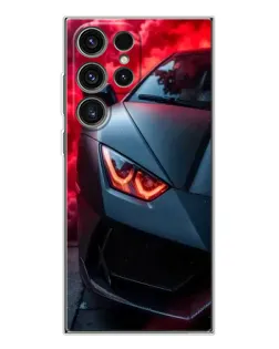 Чехол для Samsung Galaxy S25 Ultra с картинкой «Lamborghini красное сияние»