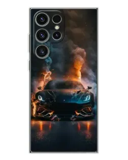 Чехол для Samsung Galaxy S25 Ultra с картинкой «Lamborghini дымная эстетика»