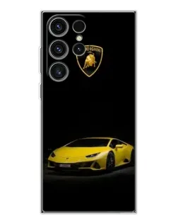Чехол для Samsung Galaxy S25 Ultra с картинкой «Lamborghini желтый акцент»