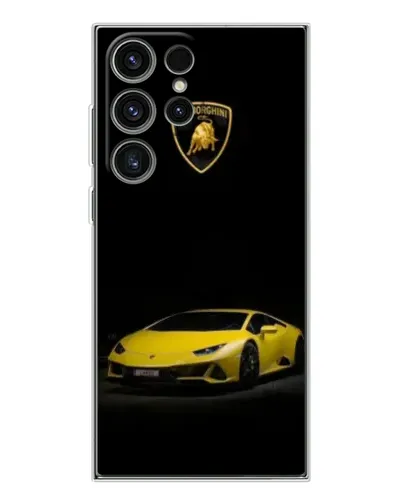 Чехол для Samsung Galaxy S25 Ultra с картинкой «Lamborghini желтый акцент»