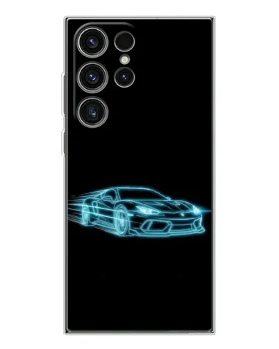 Чехол для Samsung Galaxy S25 Ultra с картинкой «Неоновый контур Lamborghini»