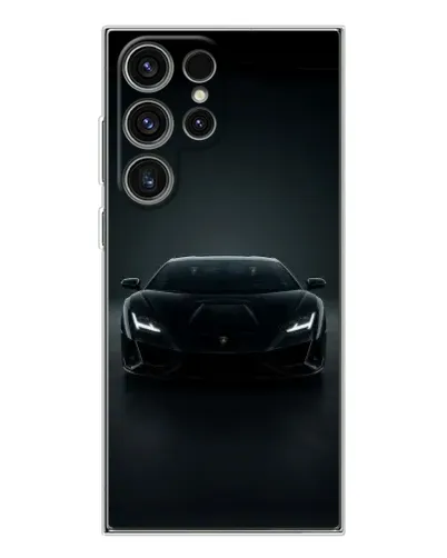 Чехол для Samsung Galaxy S25 Ultra с картинкой «Черный Lamborghini Aventador»