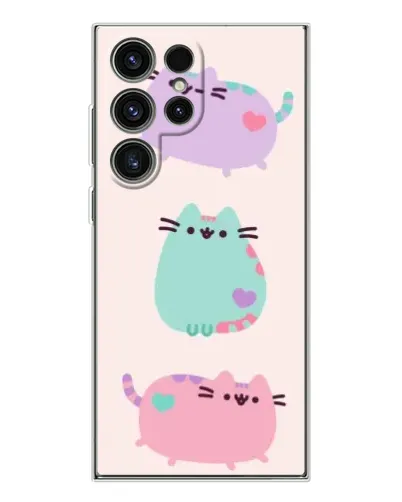 Чехол для Samsung Galaxy S25 Ultra с картинкой «Pusheen трио» Чехол для Samsung Galaxy S25 Ultra с картинкой «Pusheen трио»